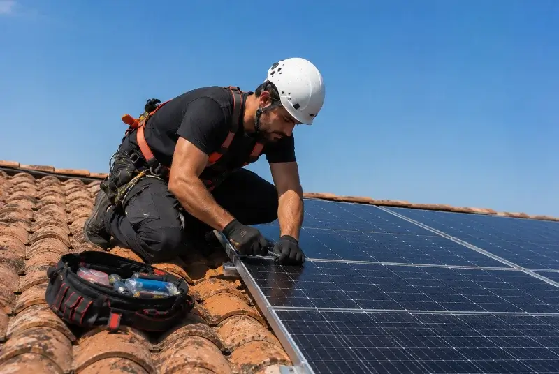 Maintenance et monitoring de panneaux solaires à la Turballe