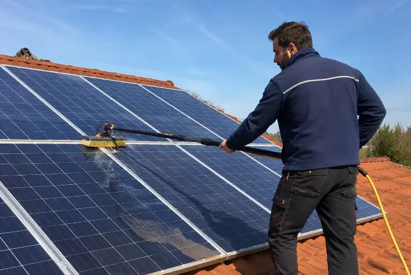 Nettoyage et entretien de panneaux solaires à la Turballe