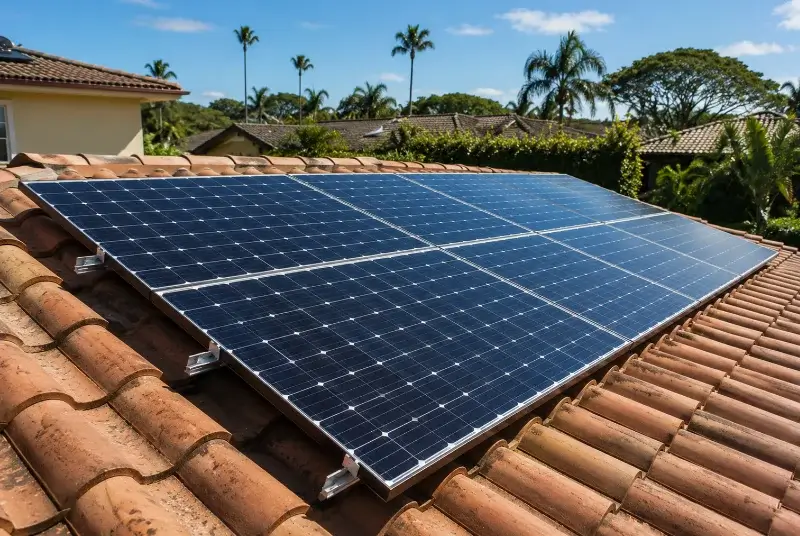 Installation de panneaux solaires à la Turballe